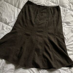 Larry Levine Dark Brown A-Line Skirt